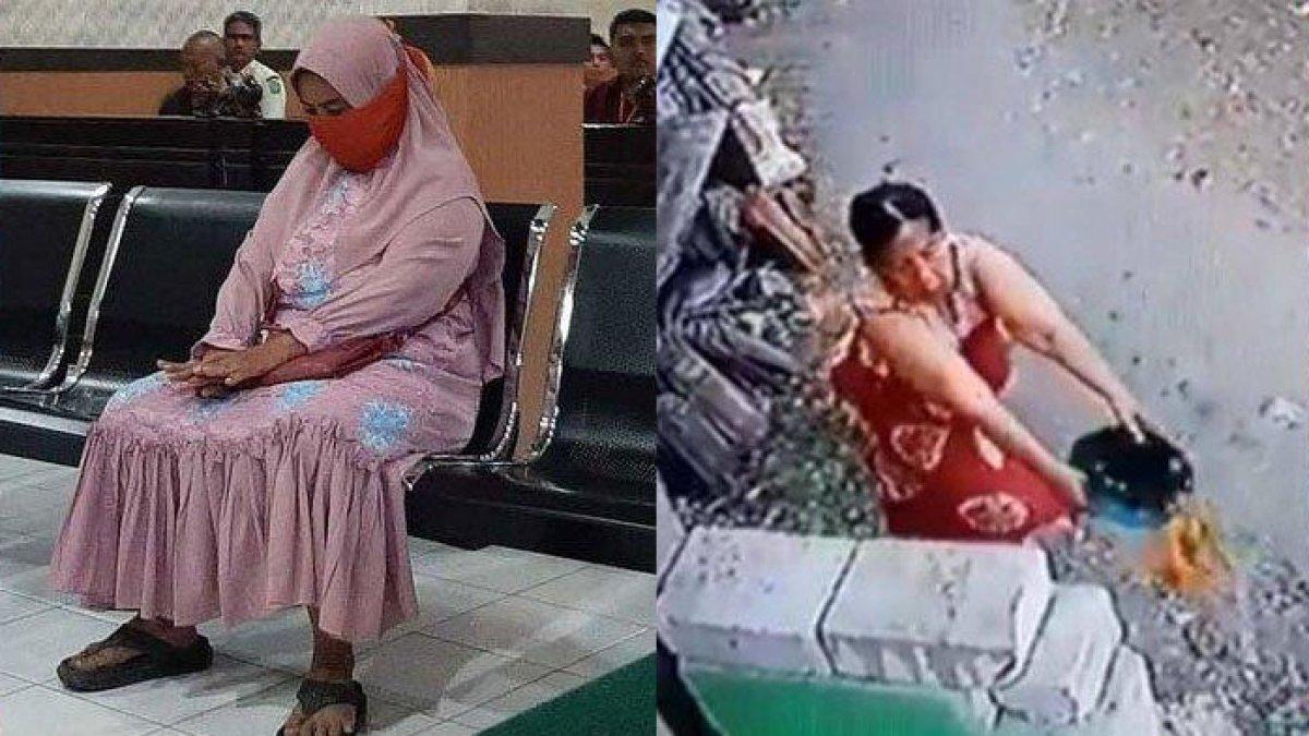 masriah-wanita-penyiram-air-kencing-ke-rumah-tetangga-saat-menjalani-sidang-di