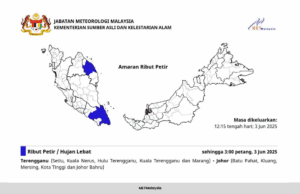 AMARAN RIBUT PETIR DI TERENGGANU DAN JOHOR