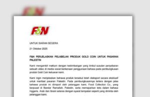 ISU LABEL GOLD COIN: F&N TEGAS PRODUK DIEKSPORT UNTUK PASARAN PALESTIN