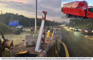 LORI TERLANGGAR PALANG AMARAN DI GUA MUSANG