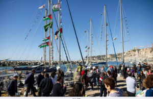 KAPAL GREENPEACE SERTAI FLOTILA BANTUAN KEMANUSIAAN SUMUD GLOBAL KE GAZA