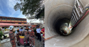 PELAJAR LELAKI JATUH DALAM PERIGI SEKOLAH
