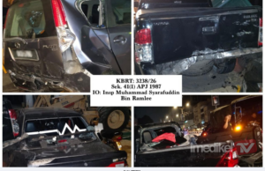 PENUNGGANG MOTOSIKAL MAUT DILANGGAR KERETA HILANG KAWALAN