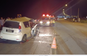 LELAKI MAUT, KERETA YANG DIPANDU LANGGAR LORI DARI ARAH BELAKANG