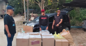 DUA LELAKI DICEKUP SIMPAN ROKOK, BERAS SELUDUP DARI THAILAND