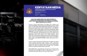 SUBSIDI DIESEL DIPERLUAS KEPADA KENDERAAN PERNIAGAAN PERSENDIRIAN, KUOTA SKDS DISEMAK