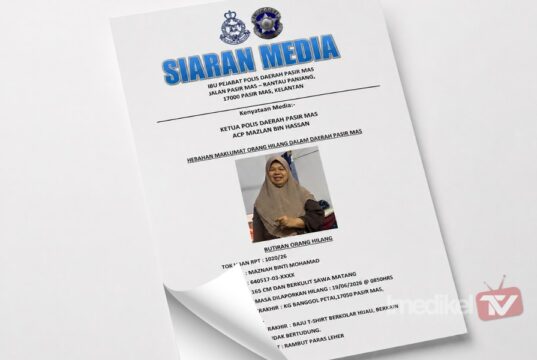 POLIS MOHON BANTUAN KESAN WANITA WARGA EMAS HILANG