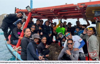 22 PENYELAM BERJAYA PINDAHKAN 100 KILOGRAM PUKAT HANTU DI PERAIRAN TIOMAN