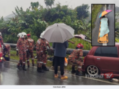 REMAJA MAUT, TIGA CEDERA KERETA TERBABAS DI LOJING