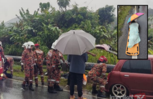 REMAJA MAUT, TIGA CEDERA KERETA TERBABAS DI LOJING