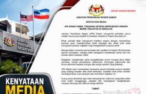 JPN SABAH SAHKAN MURID TERJATUH DI SEKOLAH, TIADA KECEDERAAN SERIUS