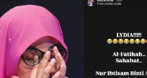 ELLIZA RAZAK KONGSI BERITA SEDIH PEMERGIAN LYDIA IBTISAM