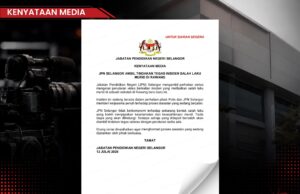 JPN SELANGOR TEGAS TANGANI INSIDEN SALAH LAKU MURID DI RAWANG