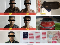 LIMA DITAHAN, DADAH LEBIH RM8,000 DIRAMPAS DALAM DUA SERBUAN DI BACHOK