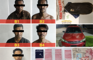 LIMA DITAHAN, DADAH LEBIH RM8,000 DIRAMPAS DALAM DUA SERBUAN DI BACHOK