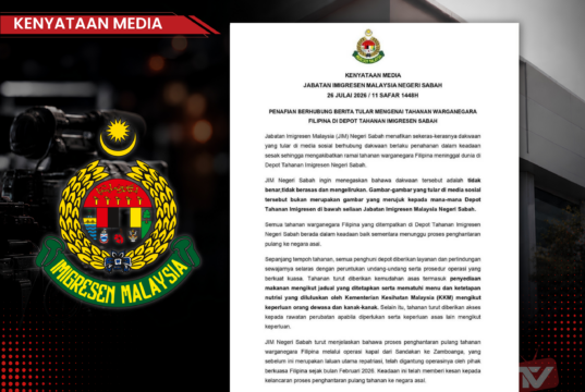 JIM SABAH NAFI DAKWAAN TAHANAN FILIPINA MENINGGAL DUNIA AKIBAT DEPOT SESAK