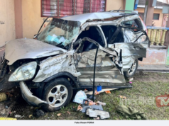 DUA WANITA WARGA INDONESIA MAUT, KERETA TERBABAS REMPUH PAGAR SEKOLAH