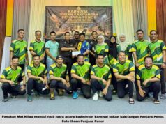 TOK KENALI TUNDUKKAN MAT KILAU 3-0 DALAM BADMINTON KARNIVAL SUKAN PENJARA PENOR