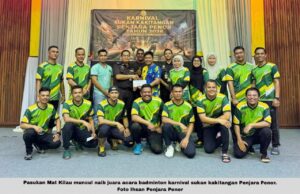 TOK KENALI TUNDUKKAN MAT KILAU 3-0 DALAM BADMINTON KARNIVAL SUKAN PENJARA PENOR