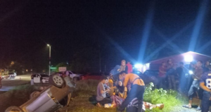 PROTON WIRA TERBALIK DALAM PARIT, PEMANDU MAUT TERSEPIT