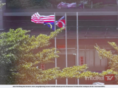 MPKU TUTUP SEMENTARA PREMIS PASANG BENDERA MALAYSIA DAN JOHOR TERBALIK
