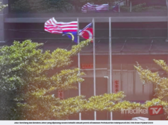 MPKU TUTUP SEMENTARA PREMIS PASANG BENDERA MALAYSIA DAN JOHOR TERBALIK