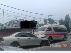 AMBULANS HILANG KAWALAN, LANGGAR DUA KENDERAAN