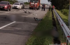 DUA PENUNGGANG BASIKAL MAUT DIREMPUH PERODUA KELISA