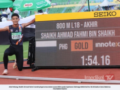 SHAIKH AHMAD FAHMI RAIH EMAS PERTAMA UNTUK MSS PAHANG DI GELANGGANG MSSM