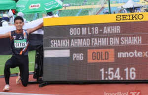 SHAIKH AHMAD FAHMI RAIH EMAS PERTAMA UNTUK MSS PAHANG DI GELANGGANG MSSM