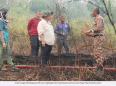 80 HEKTAR HUTAN SIMPAN PEKAN TERBAKAR, JPNP BINA DUA PARIT HALANG API MEREBAK