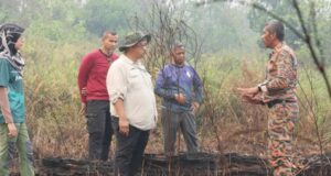 80 HEKTAR HUTAN SIMPAN PEKAN TERBAKAR, JPNP BINA DUA PARIT HALANG API MEREBAK