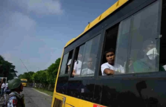 1,476 MIGRAN MYANMAR DIHANTAR PULANG DARI MALAYSIA TIBA DI THANLYIN